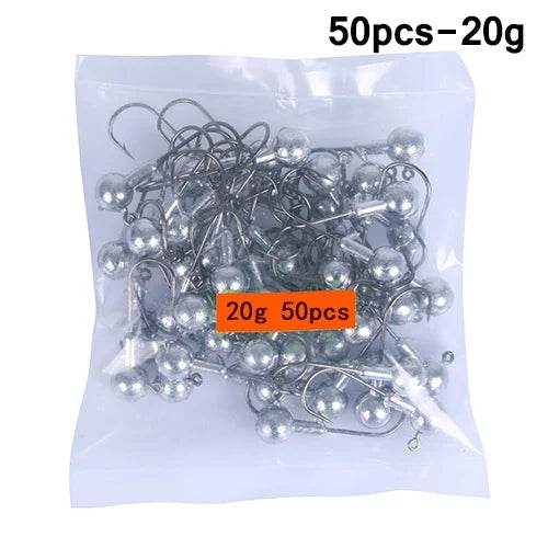 Goture 50pcs Lead Jig Head Fishing Hooks - Fish & Cheaps | Fishing & Outdoor Gear