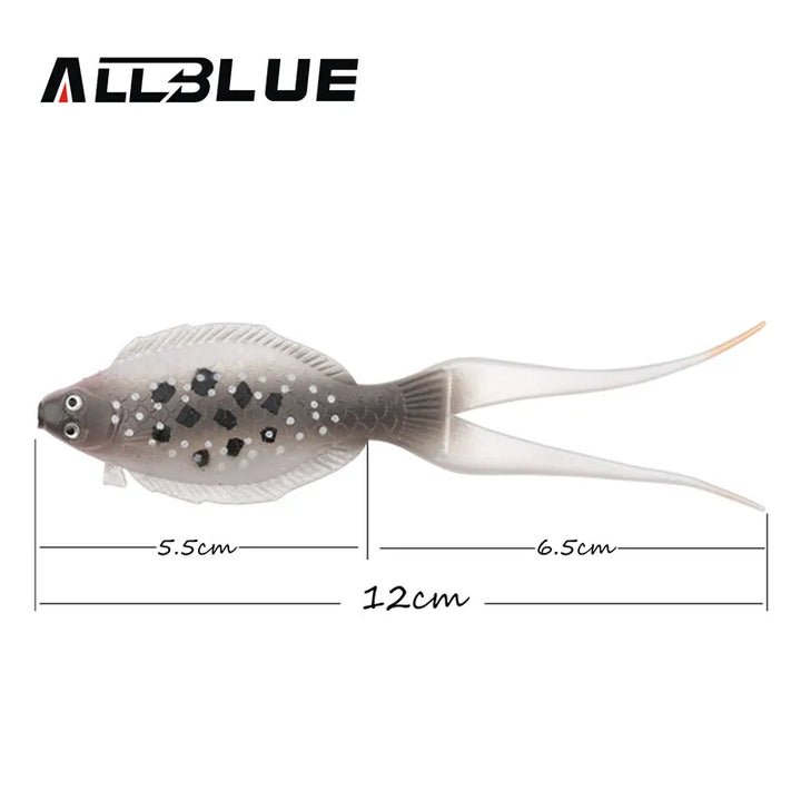 ALLBLUE New 3pcs/lot Soft Bait 12cm/8g Flatfish Fishing Lure Soft Silicone Bait Swimbaits Plastic Flounder  Lure Pasca Peche