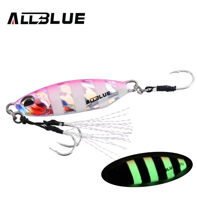 ALLBLUE New DRAGER SLOW Cast Metal Jig Fishing Lure Jigging Spoon 20G 30G Artificial Bait Shore Casting Jig Fishing Tackle