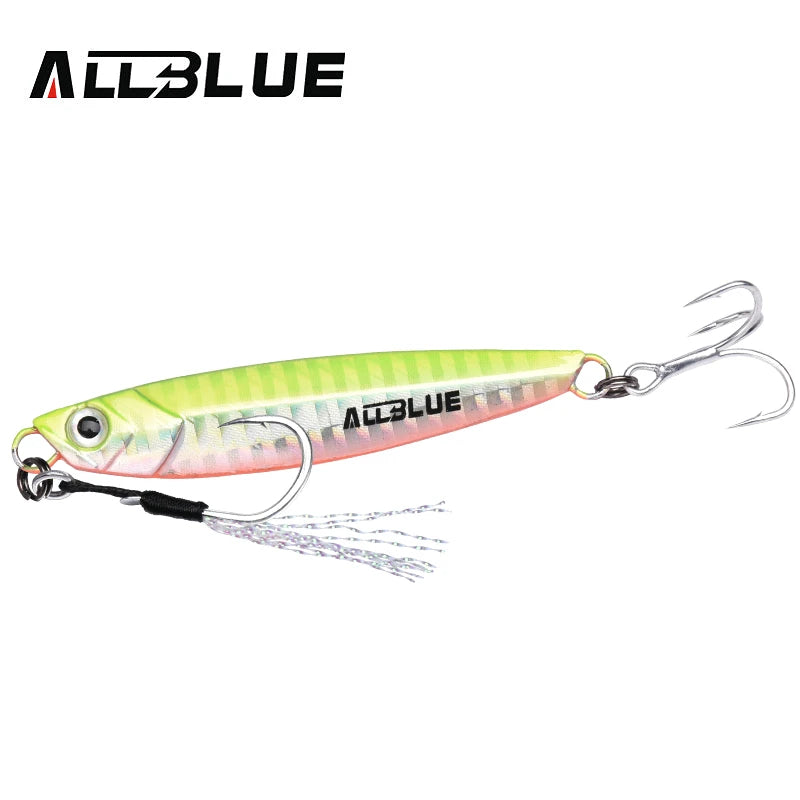 ALLBLUE New WAHOO Metal Jig Jigging Spoon 20G 30G Shore Casting Jig Drag Cast Sea Bass Lure Artificial Bait Fishing Tackle