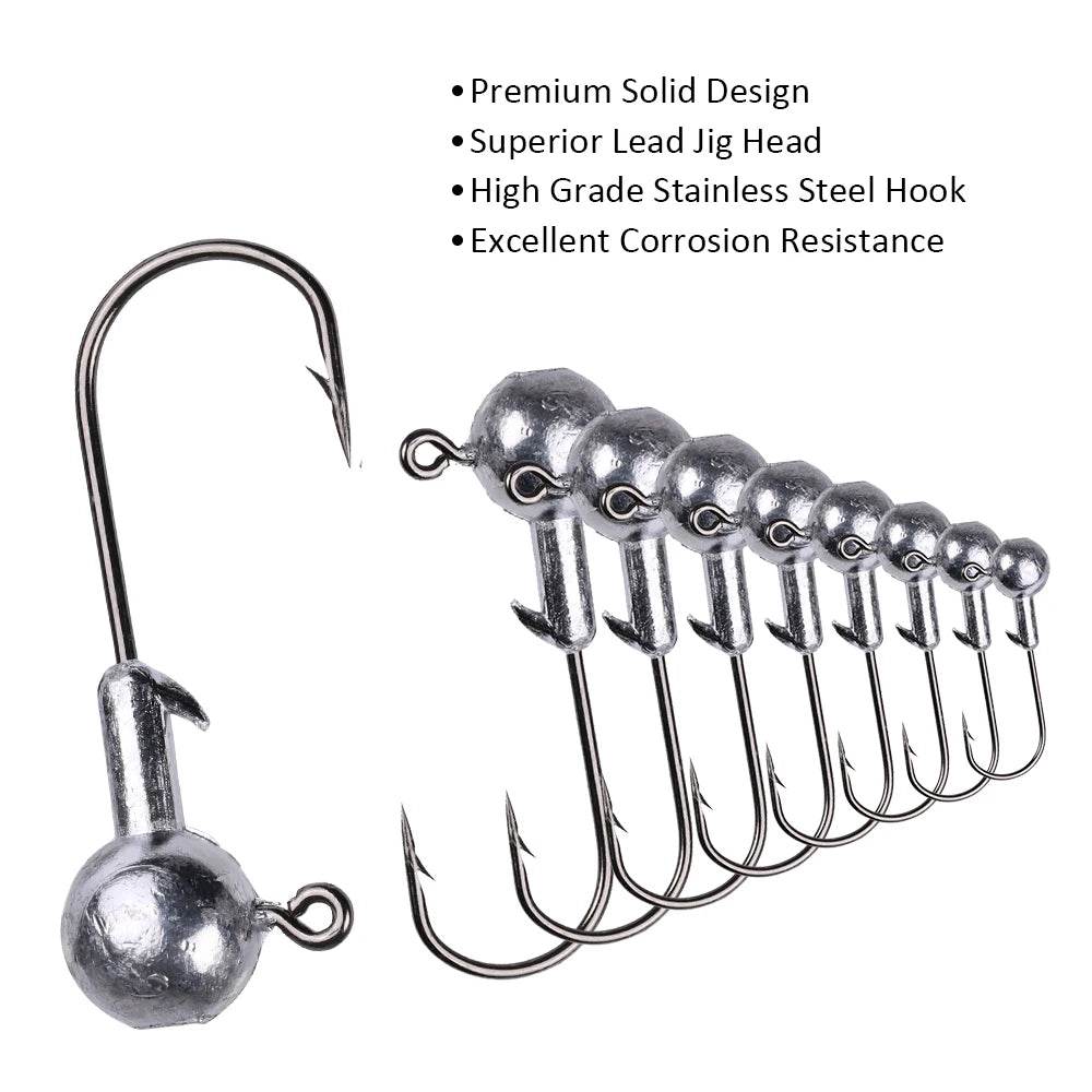 Goture 50pcs Lead Jig Head Fishing Hooks - Fish & Cheaps | Fishing & Outdoor Gear