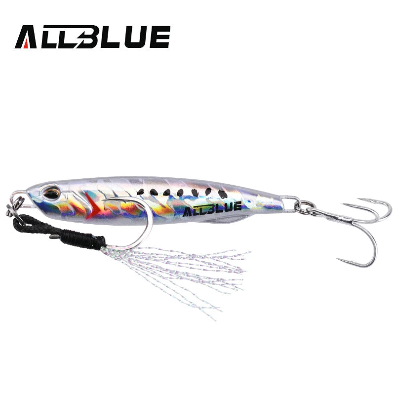ALLBLUE DRAGER SLIM Metal Casting Jig Spoon 20G 30G Shore Drag Cast Jigging Sea Bass Lure Artificial Bait Fishing Tackle