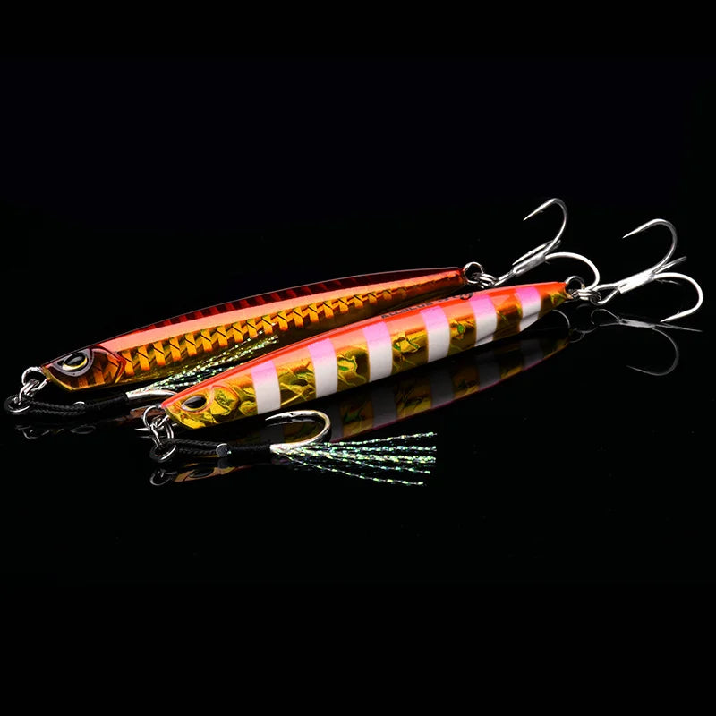 ALLBLUE DRAGER Super Slim SSZ Metal Casting Jig 20G 30G Shore Drag Cast Jigging Spoon Zinc Fishing Lure Artificial Bait Tackle
