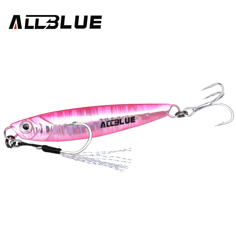 ALLBLUE New WAHOO Metal Jig Jigging Spoon 20G 30G Shore Casting Jig Drag Cast Sea Bass Lure Artificial Bait Fishing Tackle