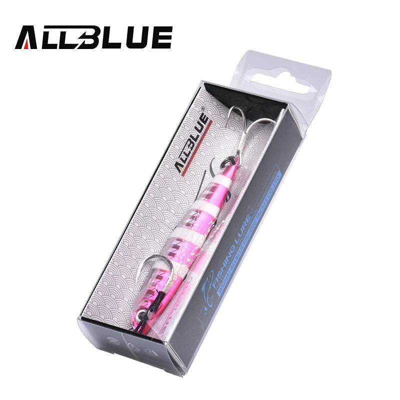 ALLBLUE New WAHOO Metal Jig Jigging Spoon 20G 30G Shore Casting Jig Drag Cast Sea Bass Lure Artificial Bait Fishing Tackle