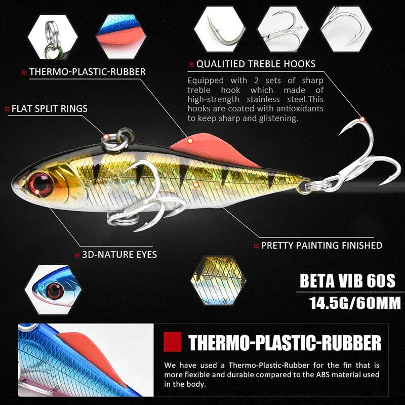ALLBLUE BETA VIB 60S – Premium Sinking Vibration Lure - Fish & Cheaps | Fishing & Outdoor Gear