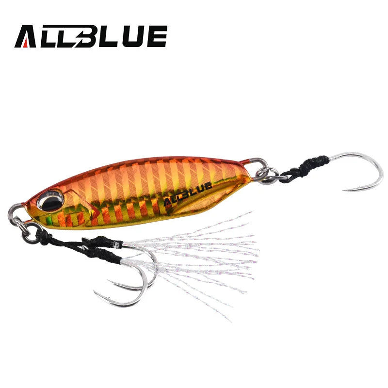 ALLBLUE New DRAGER SLOW Cast Metal Jig Fishing Lure Jigging Spoon 20G 30G Artificial Bait Shore Casting Jig Fishing Tackle