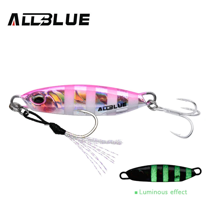 ALLBLUE New DRAGER Metal Cast Jig Spoon 15G 30G Shore Casting Jigging Fish Sea Bass Fishing Lure  Artificial Bait Tackle