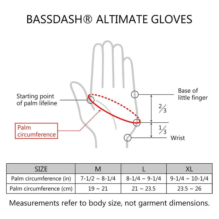 Bassdash ALTIMATE Sun Protection Fingerless Fishing Gloves - Fish & Cheaps | Fishing & Outdoor Gear