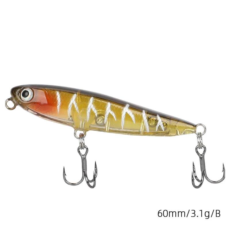 TSURINOYA Floating Pencil 60F – Walk-the-Dog Topwater Lure - Fish & Cheaps | Fishing & Outdoor Gear