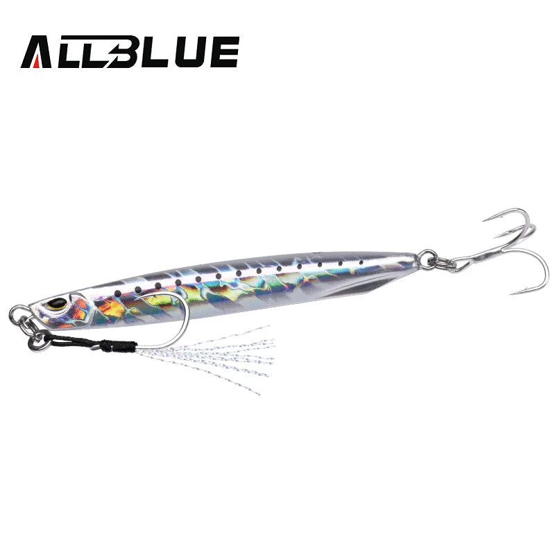 ALLBLUE DRAGER Super Slim SSZ Metal Casting Jig 20G 30G Shore Drag Cast Jigging Spoon Zinc Fishing Lure Artificial Bait Tackle