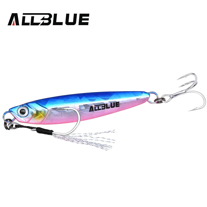 ALLBLUE New WAHOO Metal Jig Jigging Spoon 20G 30G Shore Casting Jig Drag Cast Sea Bass Lure Artificial Bait Fishing Tackle