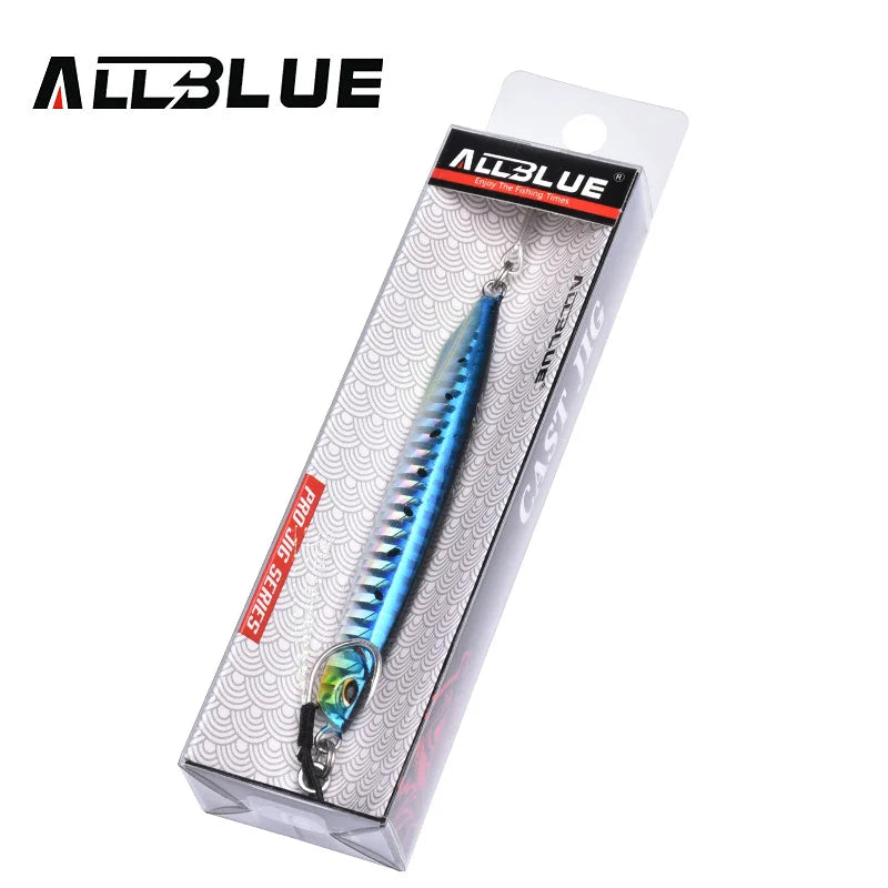 ALLBLUE DRAGER Super Slim SSZ Metal Casting Jig 20G 30G Shore Drag Cast Jigging Spoon Zinc Fishing Lure Artificial Bait Tackle