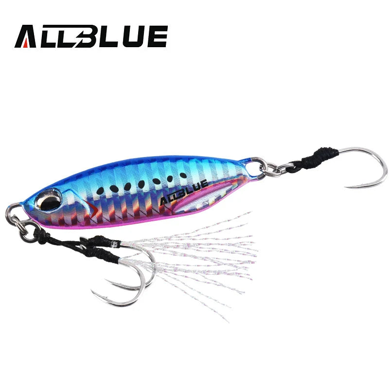 ALLBLUE New DRAGER SLOW Cast Metal Jig Fishing Lure Jigging Spoon 20G 30G Artificial Bait Shore Casting Jig Fishing Tackle