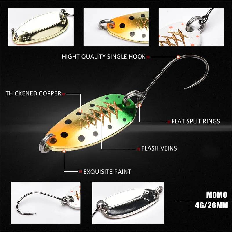 ALLBLUE MOMO 4g Trout Spoon Lure – 2 Pack - Fish & Cheaps | Fishing & Outdoor Gear