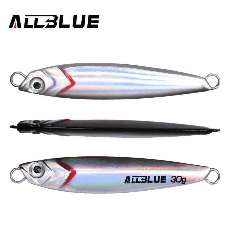 ALLBLUE New WAHOO Metal Jig Jigging Spoon 20G 30G Shore Casting Jig Drag Cast Sea Bass Lure Artificial Bait Fishing Tackle