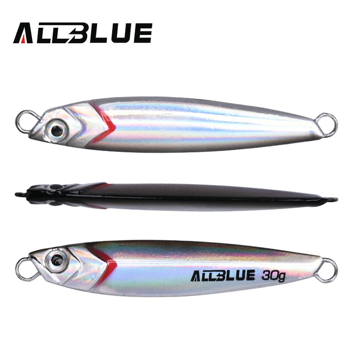 ALLBLUE New WAHOO Metal Jig Jigging Spoon 20G 30G Shore Casting Jig Drag Cast Sea Bass Lure Artificial Bait Fishing Tackle