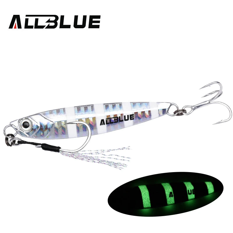 ALLBLUE New WAHOO Metal Jig Jigging Spoon 20G 30G Shore Casting Jig Drag Cast Sea Bass Lure Artificial Bait Fishing Tackle
