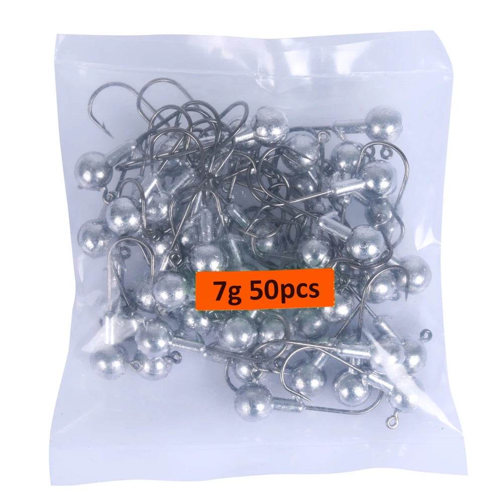 Goture 50pcs Lead Jig Head Fishing Hooks - Fish & Cheaps | Fishing & Outdoor Gear