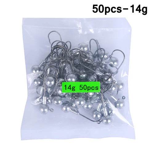 Goture 50pcs Lead Jig Head Fishing Hooks - Fish & Cheaps | Fishing & Outdoor Gear