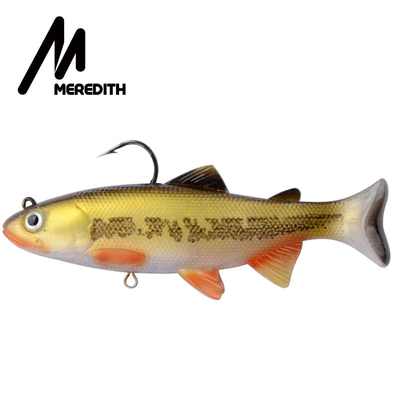 MEREDITH 5.90" Trout Soft Baits 15cm 65.8g Sinking Action PVC Material Fishing Lure Artificial Swimming Silicon Bait Wobblers