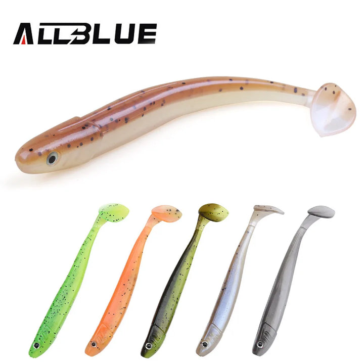 ALLBLUE New Vivid Worm Soft Lures Artificial Fishing Bait Jig Swim Shad Minnow Fishing Tackle Fishing Lures Peche
