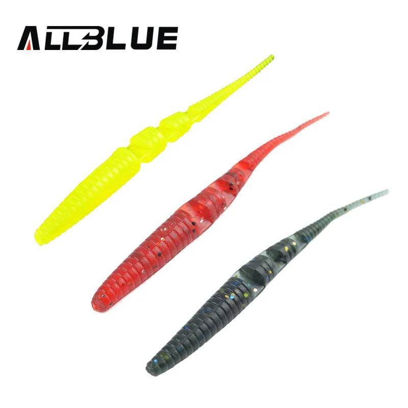 ALLBLUE 80mm Soft Bait Worm – 10pcs Silicone Lure Set - Fish & Cheaps | Fishing & Outdoor Gear