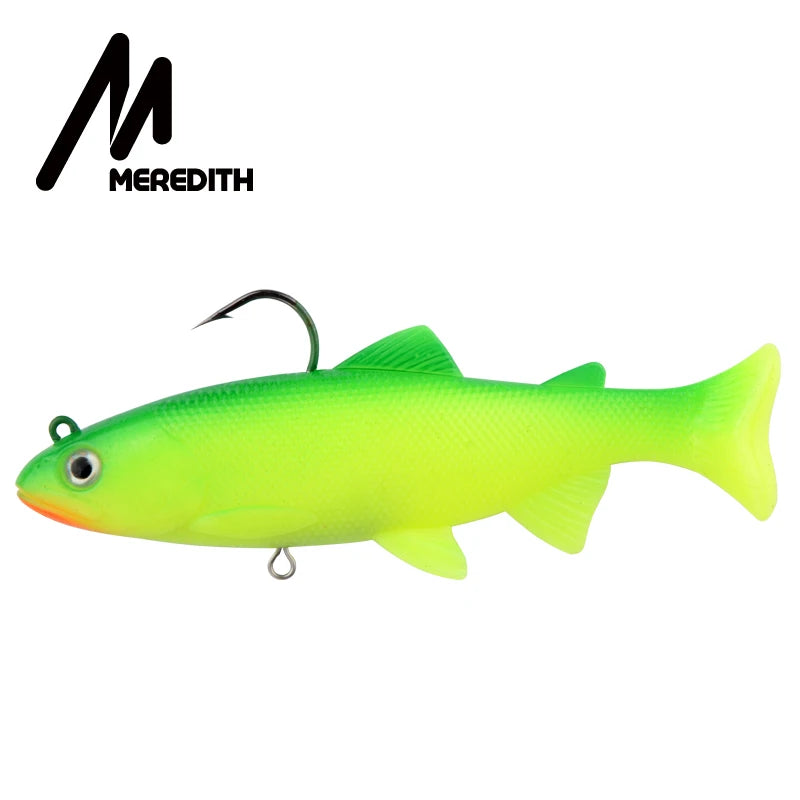 MEREDITH 5.90" Trout Soft Baits 15cm 65.8g Sinking Action PVC Material Fishing Lure Artificial Swimming Silicon Bait Wobblers