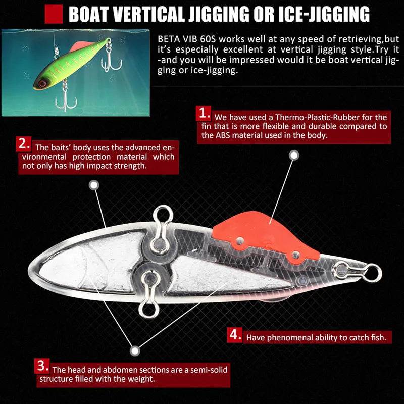 ALLBLUE BETA VIB 60S – Premium Sinking Vibration Lure - Fish & Cheaps | Fishing & Outdoor Gear