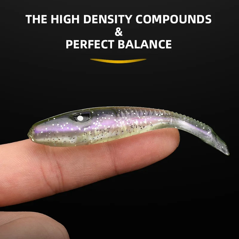BLUX Crazy Eel 80mm 8pcs/bag Soft Fishing Lure Seabass Artificial Bait Silicone Worm Shad Needfish Saltwater Bass Fishing Tackle