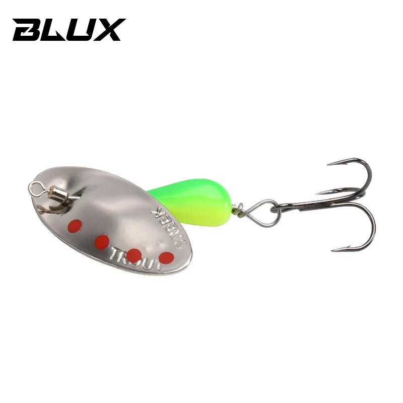 BLUX AR-S Blade Rotating Spinner 3.5g Metal Lure Brass Hard Artificial Spoon Bait Copper Freshwater Creek Trout Fishing Tackle