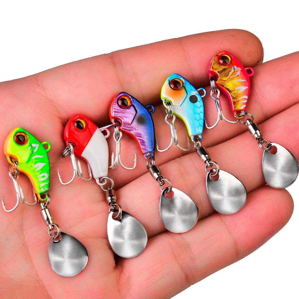 1pc Metal VIB Blade Lure 6g 15g 28g 3D Eyes Pencil Spoon Spinner Balancer Fishing Lure Hard Bait Fishing Tackle with Hook
