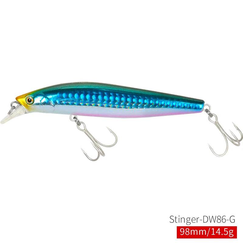 TSURINOYA 98SP Suspending Minnow – Ultra Long Casting Lure - Fish & Cheaps | Fishing & Outdoor Gear