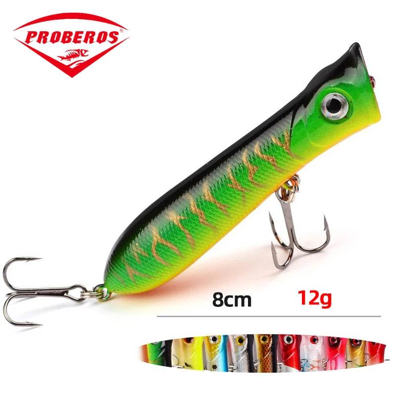 PROBEROS 8cm Top Water Popper Lure - Fish & Cheaps | Fishing & Outdoor Gear