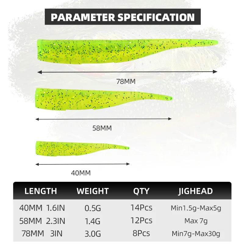 BLUX Dart Worm Soft Bait – Realistic Action Lure - Fish & Cheaps | Fishing & Outdoor Gear