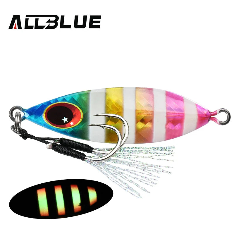 ALLBLUE ATLAS Metal Jig Spoon Lure 14G 20G 30G 40G 60G  Artificial Bait Shore Slow Jigging Super Hard Bass Fishing Tackle