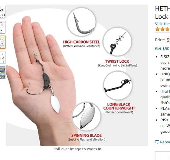 JOHNCOO 2–9g Crank Offset Jig Hooks – 8 Pack - Fish & Cheaps | Fishing & Outdoor Gear