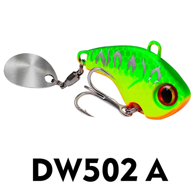 1pc Metal VIB Blade Lure 6g 15g 28g 3D Eyes Pencil Spoon Spinner Balancer Fishing Lure Hard Bait Fishing Tackle with Hook