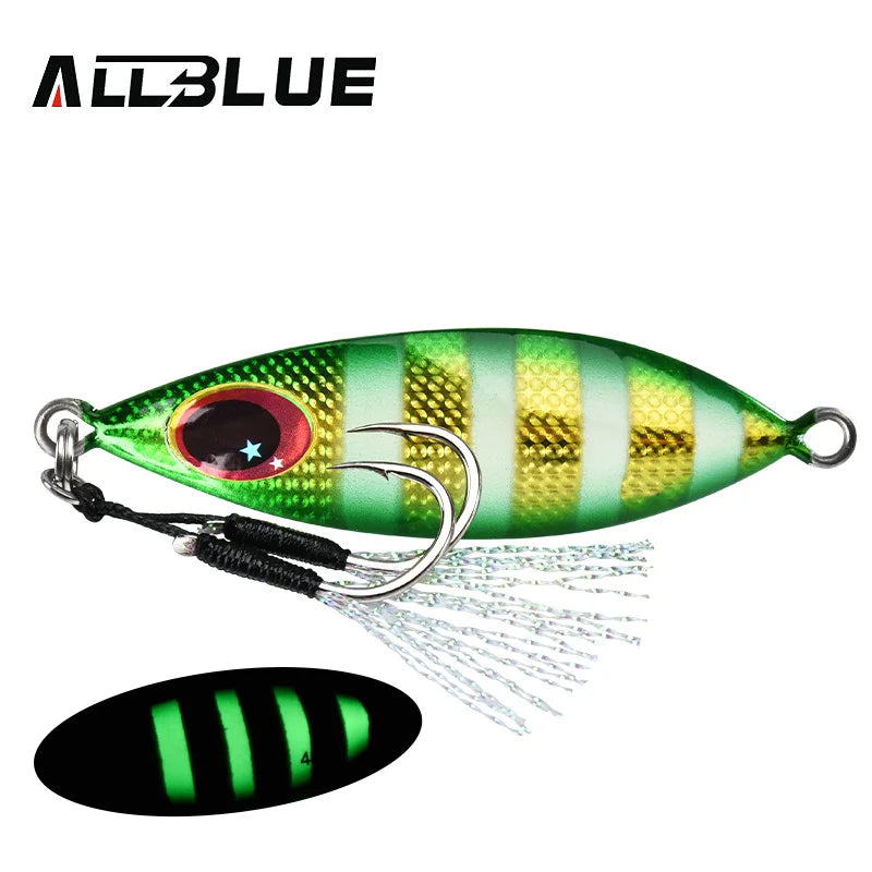 ALLBLUE ATLAS Metal Jig Spoon Lure 14G 20G 30G 40G 60G  Artificial Bait Shore Slow Jigging Super Hard Bass Fishing Tackle