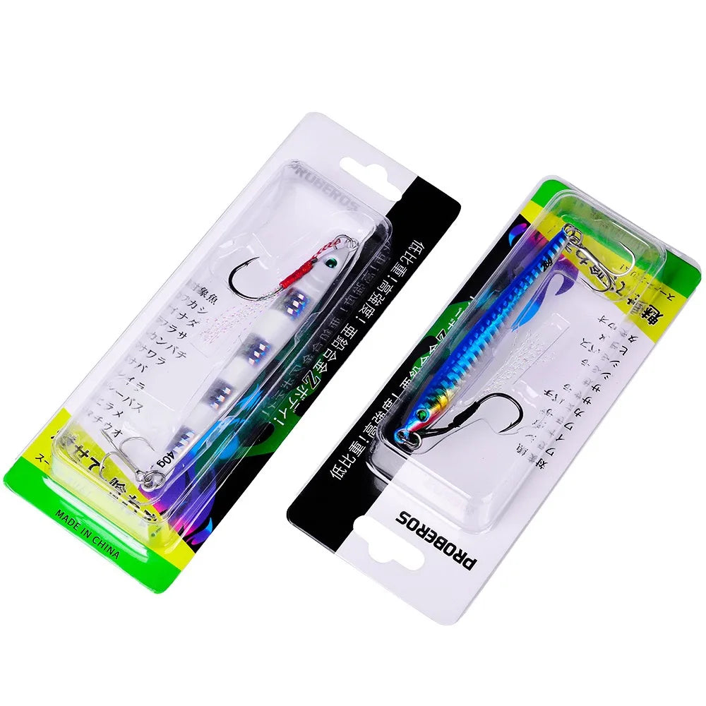 PRO BEROS Metal Jig Bait Weight 80-100g Trolling hard bait bass fishing tackle trout diving bait Sea Fishing Lures Pesca