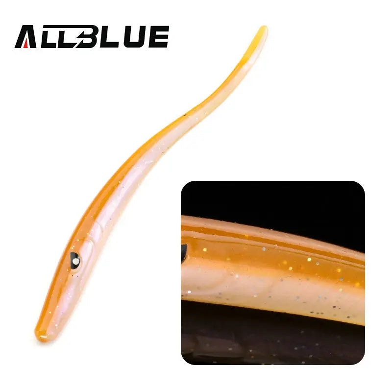 ALLBLUE Crazy Slug 130mm 6pcs/bag Soft Fishing Lure Seabass Artificial Bait Silicone Worm Shad Eel Needfish Fishing Tackle
