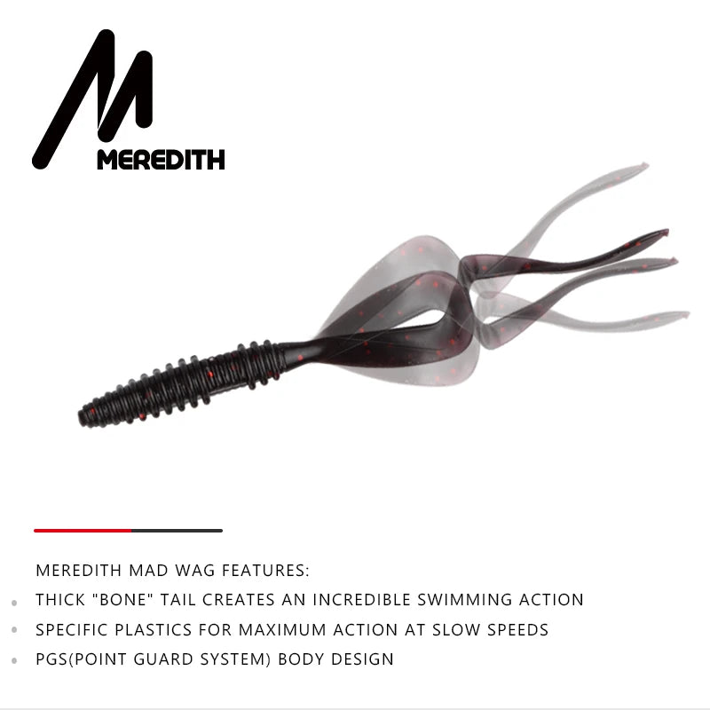 Meredith Mad Wag 7.5cm 1.8g 20pcs Fishing Soft Lures Fishing Artificial Soft Bait Predator Tackle Lures Soft Fishing Lures