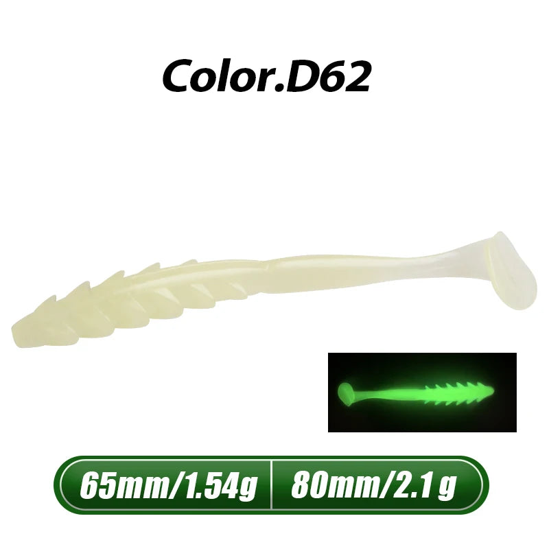 MEREDITH Crazy Shiner II Soft Lure 65mm 80mm Fishing Lure Shad Silicone Baits T-tail Wobblers Swimbait Artificial leurre souple