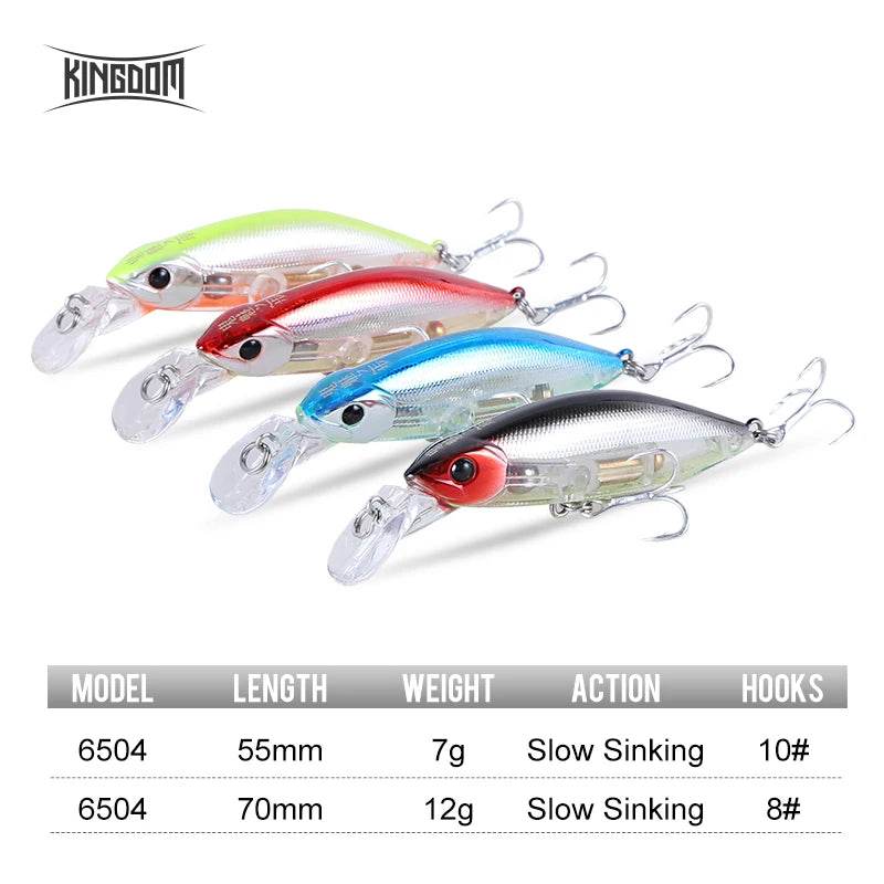Kingdom Slow Sinking Pencil Noise Minnow - Fish & Cheaps | Fishing & Outdoor Gear