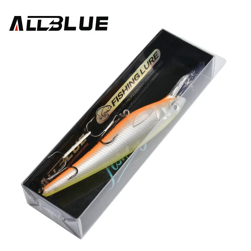 ALLBLUE OSPPEY 110F Trolling Minnow 110MM 16.2G Fishing Lure Floating Wobbler Pike Crank Artificial Bait Depth 1.5-2.5M Tackle