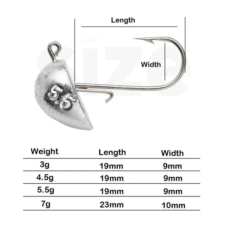 JOHNCOO Jig Head Jig Hooks – 10pcs Set - Fish & Cheaps | Fishing & Outdoor Gear