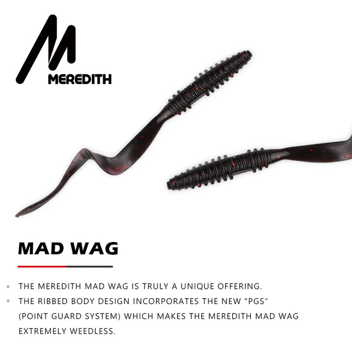 Meredith Mad Wag 7.5cm 1.8g 20pcs Fishing Soft Lures Fishing Artificial Soft Bait Predator Tackle Lures Soft Fishing Lures