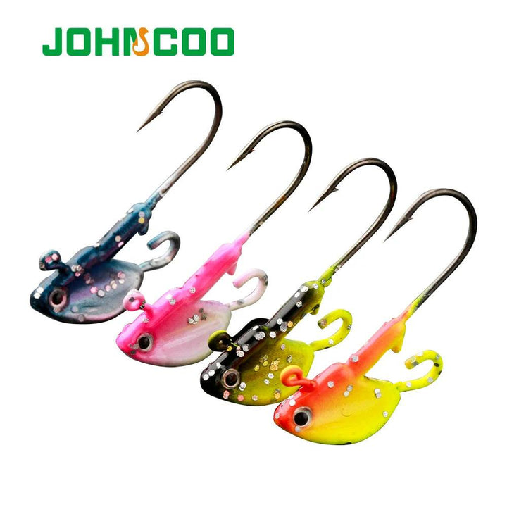 JOHNCOO 5pcs Multicolour Jig Head Hooks - Fish & Cheaps | Fishing & Outdoor Gear
