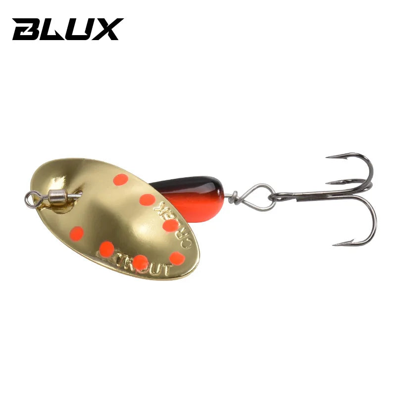 BLUX AR-S Blade Rotating Spinner 3.5g Metal Lure Brass Hard Artificial Spoon Bait Copper Freshwater Creek Trout Fishing Tackle
