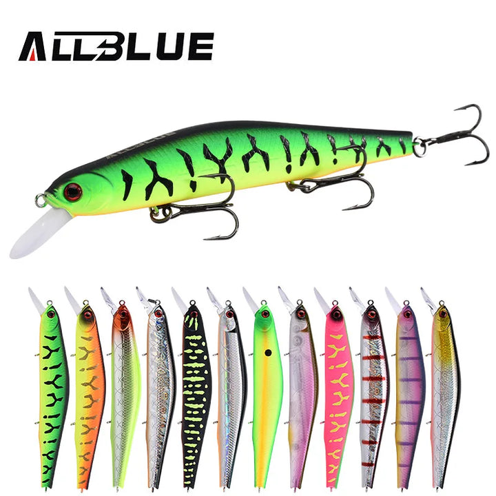ALLBLUE VULCAN 130SP Silent Wobbler Fishing Lure 26.5g 133mm Magnetic System Suspend Minnow Pike Bait 4# Hook Tackle